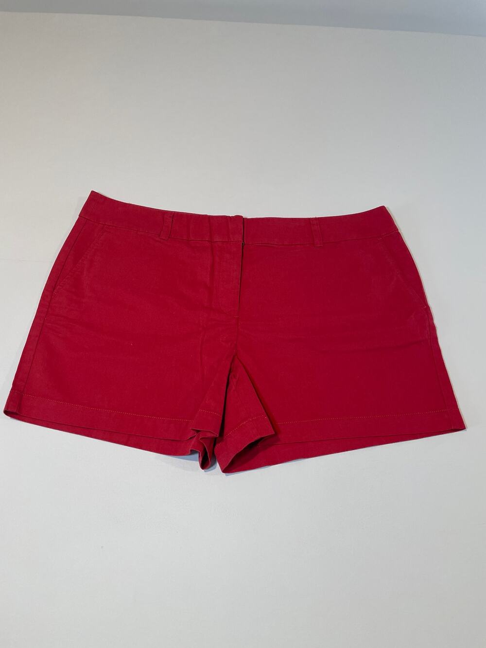Ann Taylor LOFT Shorts Red Cotton Size 16